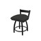 Holland Bar Stool Co 18" Low Back Swivel Vanity Stool, Black Wrinkle, Canter Iron Seat 82118BW008 - alternate 1
